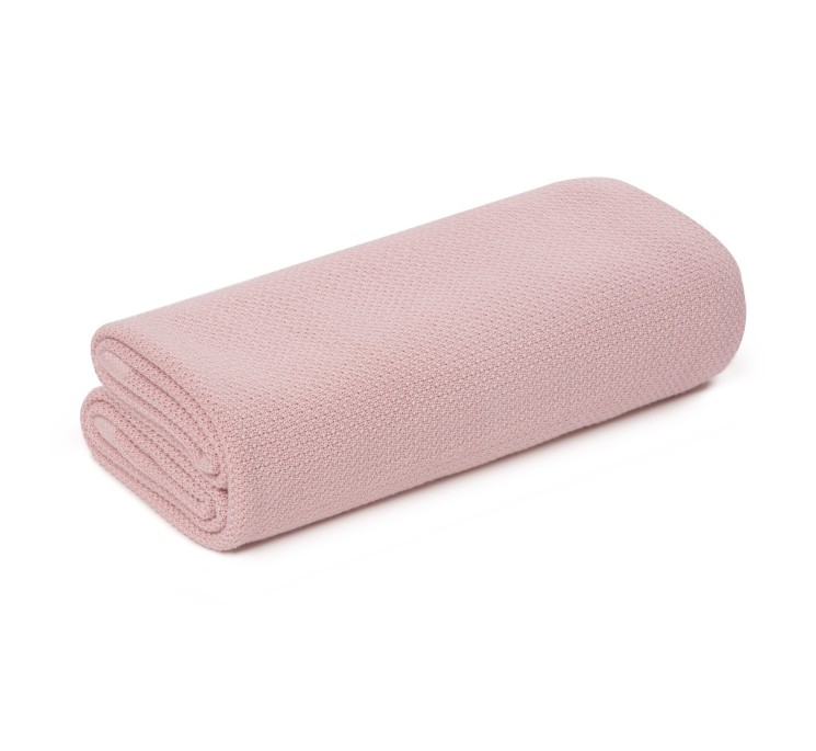 Bambusowy otulacz / lekki kocyk z jonami srebra 100x100 powder pink