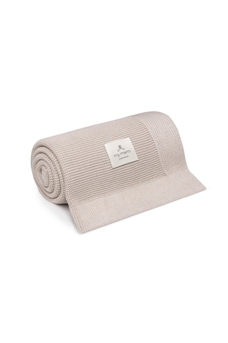 Bambusowy kocyk light beige 80x100 - classic