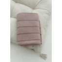 Kocyk ze 100% wełny merino powder pink Lines - premium collection - MY MEMI