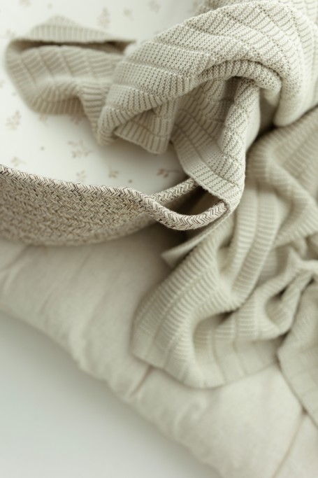Bambusowy kocyk light beige 80x100 - Vini - MY MEMI 2