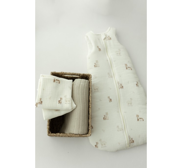 Bamboo Blanket 80x100 Light Beige - Vini - MY MEMI