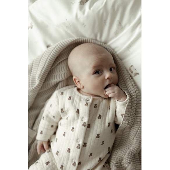 Bambusowy kocyk light beige 80x100 - Vini - MY MEMI