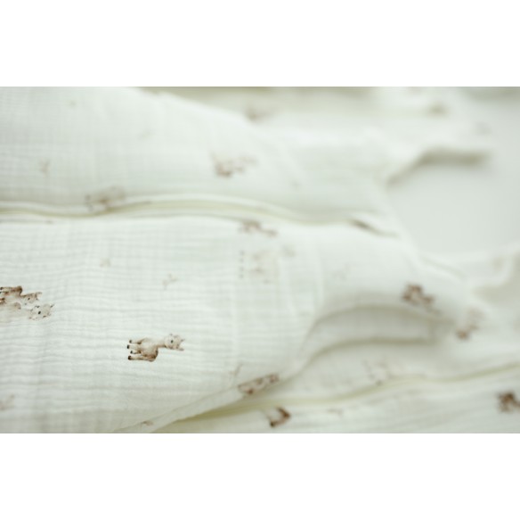 Bio Baumwolle Musselin Babyschlafsack 0 - 5 Monate 1.0 TOG - alpacas - MY MEMI