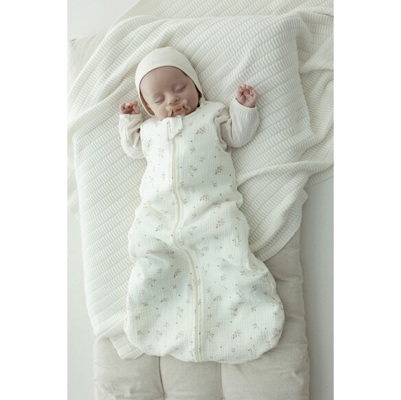 Śpiworek z organicznego muślinu 0 - 5 mies. 1.0 TOG - twigs - MY MEMI