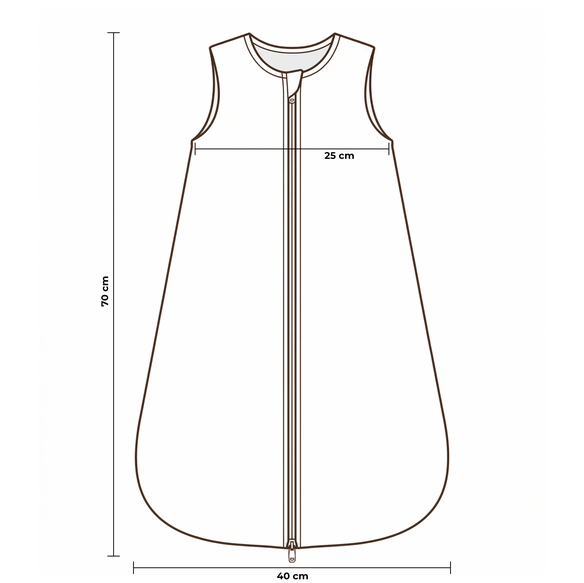 Bio Baumwolle Musselin Babyschlafsack 0 - 5 Monate 1.0 TOG - twigs - MY MEMI