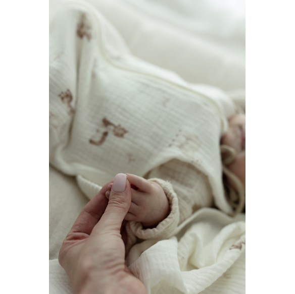Bio Baumwolle Musselin Babyschlafsack 5 - 18 Monate 1.0 TOG - alpacas - MY MEMI