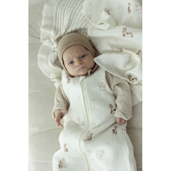 Bio Baumwolle Musselin Babyschlafsack 5 - 18 Monate 1.0 TOG - alpacas - MY MEMI