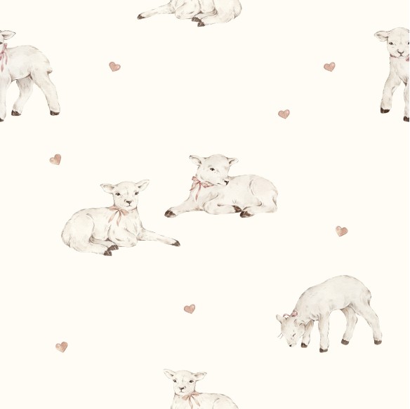 Organic cotton muslin baby sleeping bag 5 - 18 months 2.5 TOG - little sheeps - MY MEMI