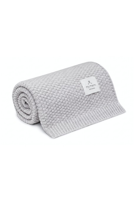 Babydecke aus 100% Merinowolle Grey (Grau) – Premium Collection MY MEMI