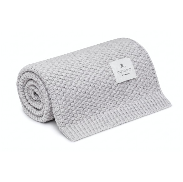 Babydecke aus 100% Merinowolle Grey (Grau) – Premium Collection MY MEMI