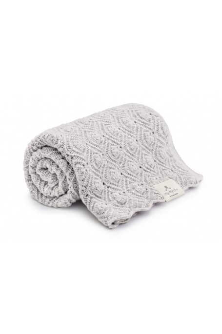 Babydecke aus 100% Merinowolle Grey (Grau) Pearl – Premium Collection MY MEMI