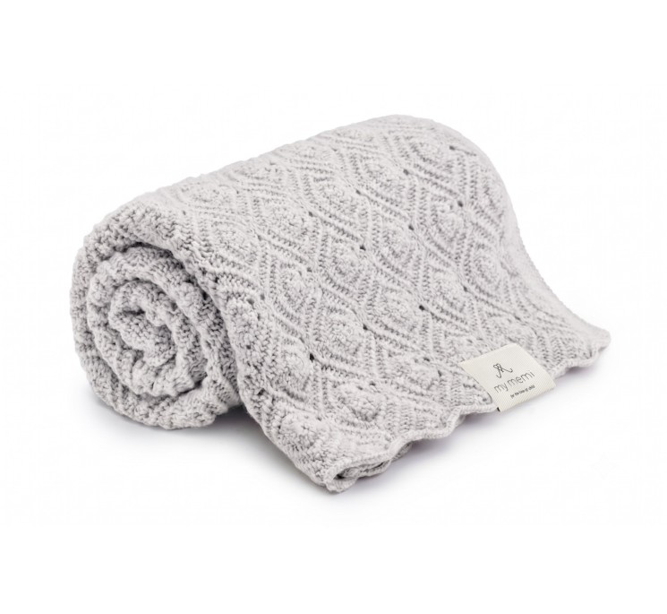 Babydecke aus 100% Merinowolle Grey (Grau) Pearl – Premium Collection MY MEMI