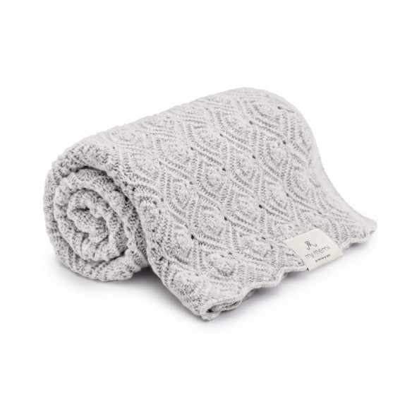 100% Natural Merino Wool Blanket Grey Pearl - Premium Collection - MY MEMI