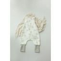 Organic cotton muslin baby sleeping bag with legs 1 - 3 years 1.0 TOG - little sheeps - MY MEMI