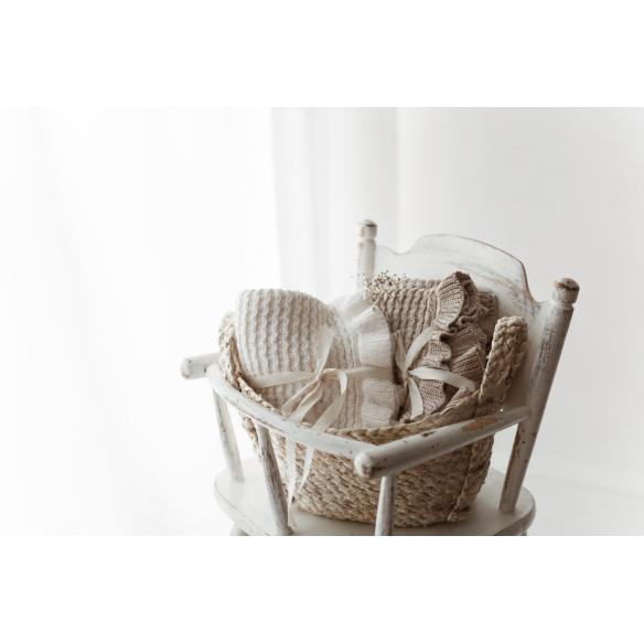 Bamboo blanket with a frill 85x105 cream MY MEMI