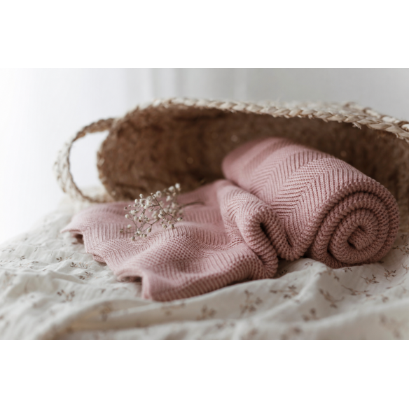 Bamboo blanket powder pink 80x100 - fir MY MEMI