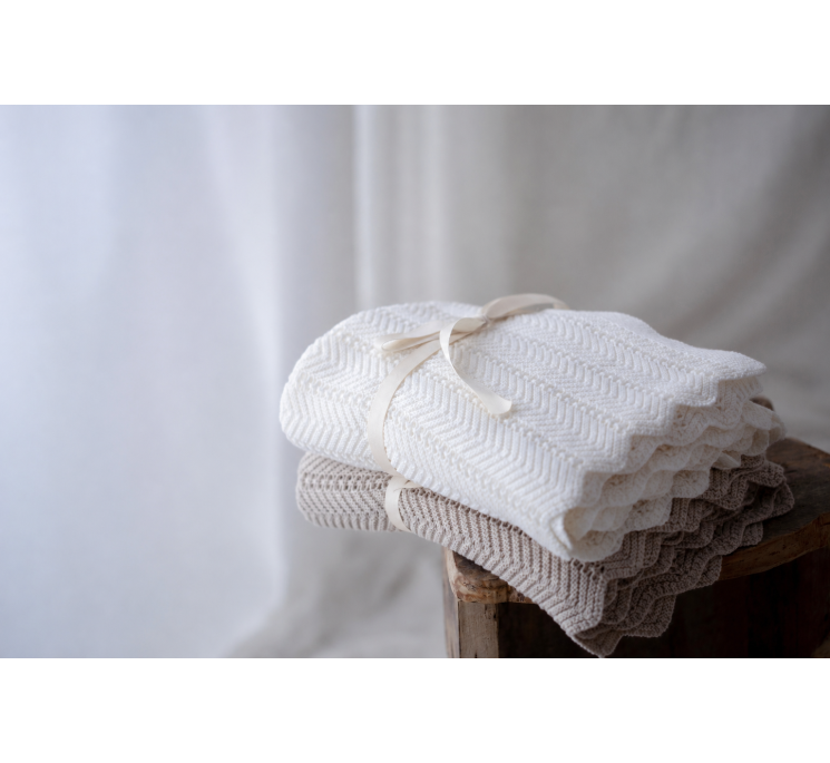 Bambus Babydecke Cream (Creme) 80x100 - Feather MY MEMI