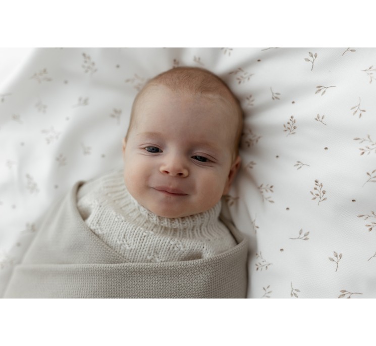 Bambuswickel / leichte Babydecke mit Silberionen 100x100 Light Grey (Hellgrau) MY MEMI
