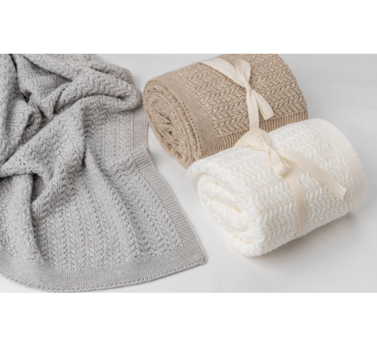 100% Merinowolle Wickeln warm beige Leaves - premium collection - MY MEMI