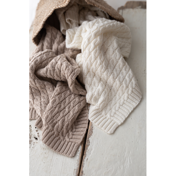 Warme Babydecke aus 100% Merinowolle Cream –  Premium Collection - MY MEMI