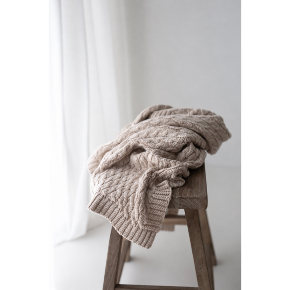 Warme Babydecke aus 100% Merinowolle Cream –  Premium Collection - MY MEMI