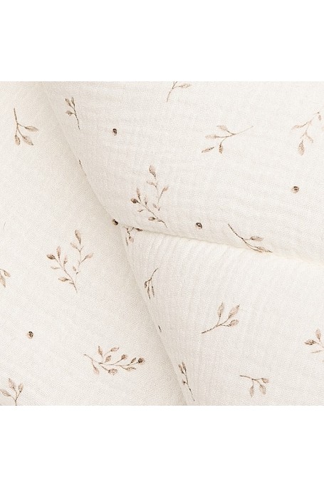 2w1 rożek/pościel z organicznego muślinu - twigs - MY MEMI 2