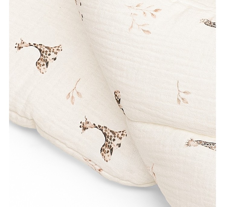 2w1 rożek/pościel z organicznego muślinu - giraffes - MY MEMI