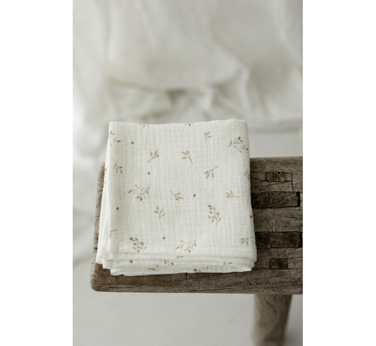 Bio Baumwolle Musselin Windel 60x65 - twigs - MY MEMI