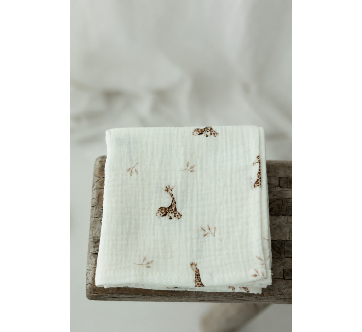 5-pak pieluszek muślinowych z bawełny organicznej - giraffes