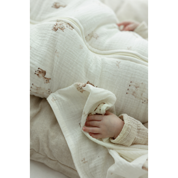 Bio Baumwolle Musselin Babyschlafsack 5 - 18 Monate 2.5 TOG - alpacas - MY MEMI