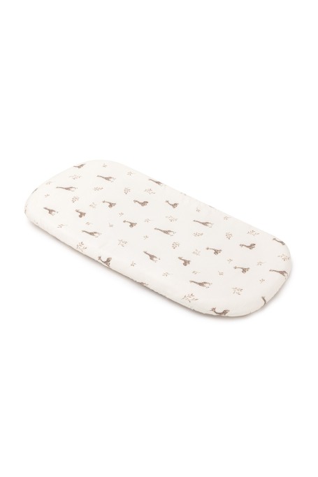 Prześcieradło z bawełny organicznej do dostawki 60x90 - giraffes - MY MEMI 2