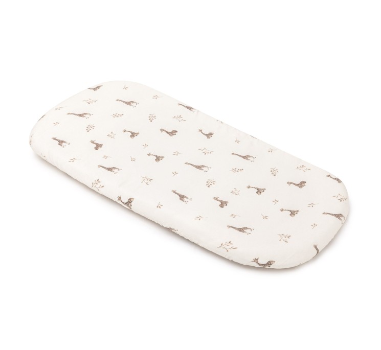Prześcieradło z bawełny organicznej do dostawki 60x90 - giraffes - MY MEMI