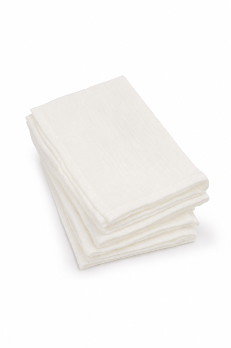 4-pak pieluszek muślinowych z bawełny organicznej 35x35 - cream