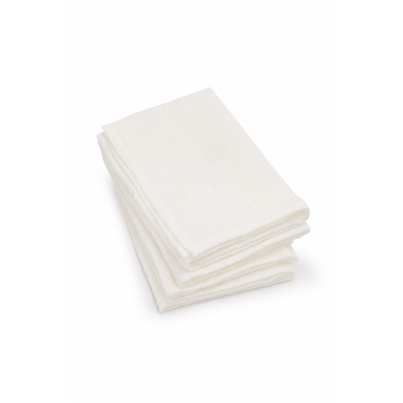 4-pak pieluszek muślinowych z bawełny organicznej 35x35 - cream