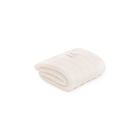 Koc ze 100% wełny merino cream Fjord - premium collection