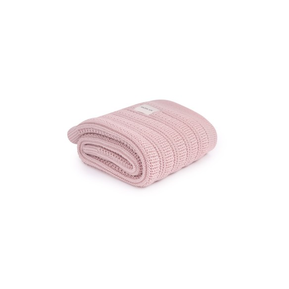 Koc ze 100% wełny merino powder pink Fjord - premium collection