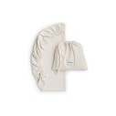 Prześcieradło z bawełny organicznej do dostawki 60x90 - light beige