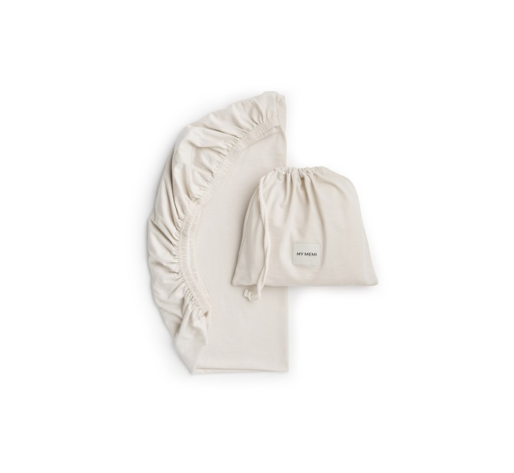 Prześcieradło z bawełny organicznej 60x120 - light beige - MY MEMI