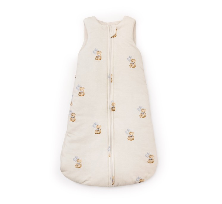 Śpiworek z bawełny organicznej 0 - 5 mies. 2.5 TOG - teddy - MY MEMI