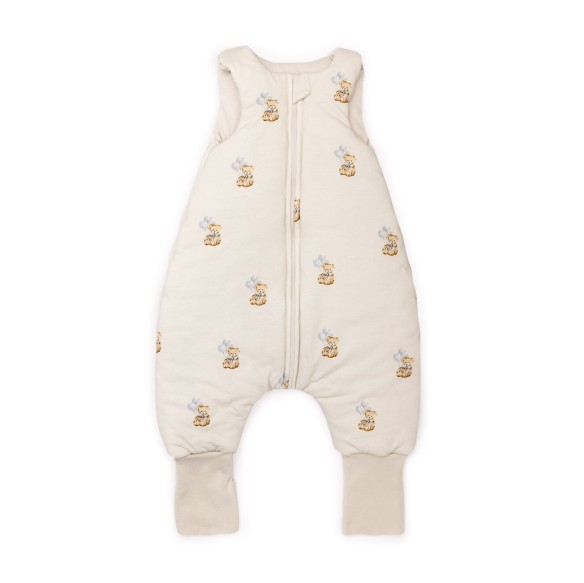 Śpiworek z bawełny organicznej z nogawkami 1 - 3 lata 2.5 TOG - teddy - MY MEMI