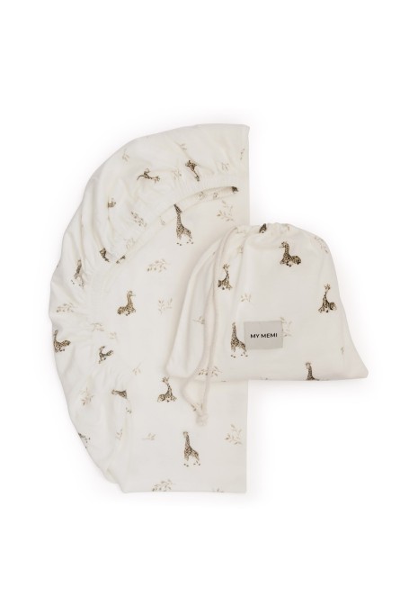 Bamboo sheet for the carrycot - giraffes - MY MEMI