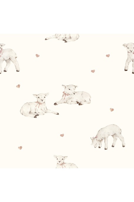 Prześcieradło z bawełny organicznej 60x120 - little sheeps 2