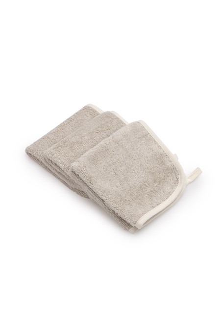 3-pak ręczniczków bambusowych do twarzy / odbijania / mycia light beige