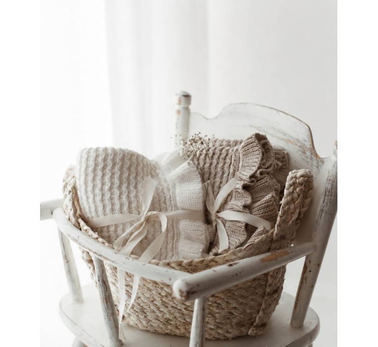 Bambus Babydecke mit Rüsche 85x105 Cream (Creme) MY MEMI