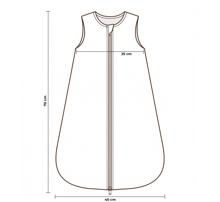 Śpiworek z bawełny organicznej 0 - 5 mies. 2.5 TOG - teddy - MY MEMI