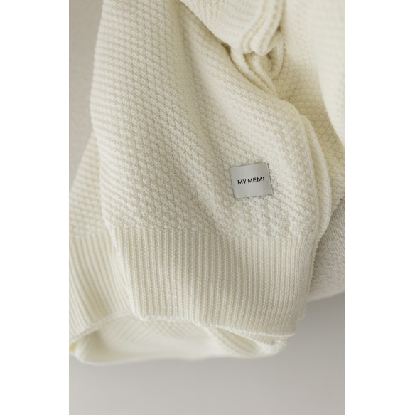 Koc ze 100% wełny merino cream Classic - premium collection - MY MEMI