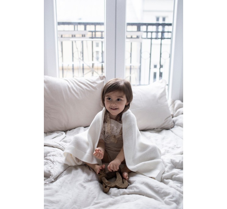 Bambusowy kocyk cream 80x100 - classic
