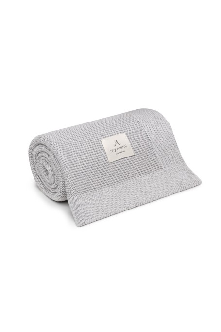 Bambusowy kocyk light grey 80x100 - classic
