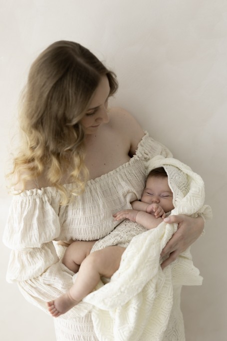 Kocyk ze 100% wełny merino cream (śmietankowy)  Pearl - premium collection - MY MEMI