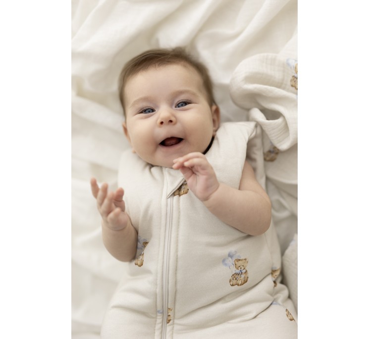 5-pak pieluszek muślinowych z bawełny organicznej - teddy